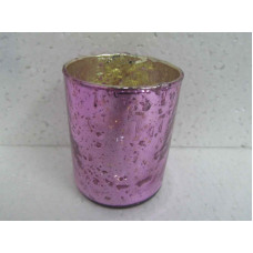 CYLINDER VASE STONES SMALL INSIDE SILVER