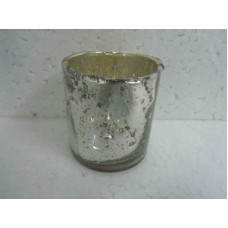 CYLINDER VASE STONES MINI INSIDE SILVER