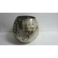 U-vase bowl gr silver foil