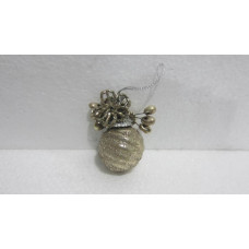 Ball 1 inch with deco silver old