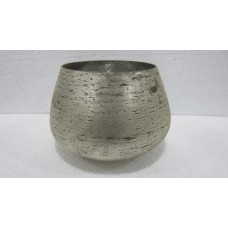 Vase U shape medium silver foil