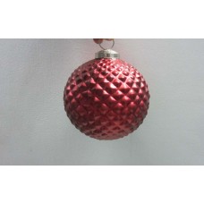 3 inch BEADED BALL SILVER COPPER MATT