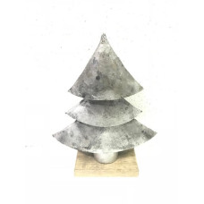 X-MAS TREE ON WOODEN BASE SMALL