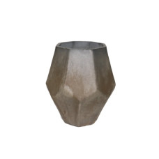 HEXAGON DUAL VASE SMALL FROSTED