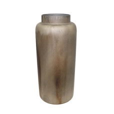 CYLINDER VASE WITH COLLAR FROSTED