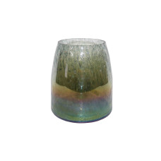 VOLCANO VASE MED DANIA INCISION GREEN