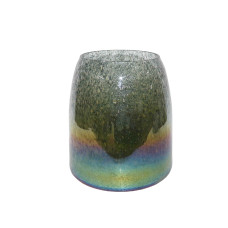 VOLCANO VASE BIG INCISION GREEN