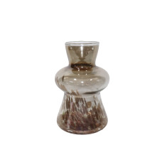 1 PARALLEL TAPER VASE BROWN CHEENA LUSTER