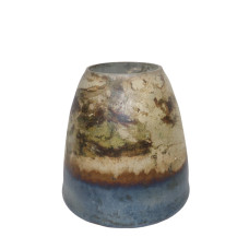 VOLCANO BROAD VASE SMALL BLUE