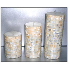 MOP CANDLE NATURAL 7X7.5 CMS