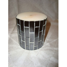 MIRROR MOSAIC CANDLE 7X7.5 CMS