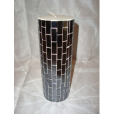 MIRROR MOSAIC CANDLE 7X20 CMS