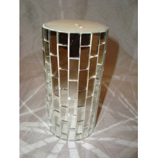 MIRROR MOSAIC CANDLE 7X15 CMS