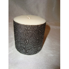 LEATHER CANDLE 7X7.5 CMS