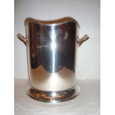 BRASS WINE COOLER WITH HANDLE ON BASE