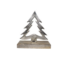 X-MAS TREE SMALL WITH WOODEN BASE