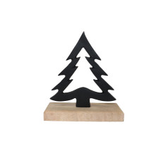 X-MAS TREE SMALL WITH WOODEN BASE