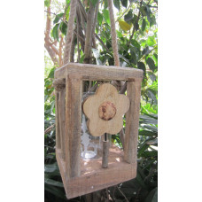 FLOWER GLASS LANTERN MED