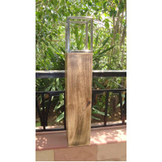 WOODEN LANTERN WITH FITTING SMALL