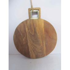 CHOPPING BOARD ROUND WITH METAL SMALL