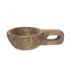 ANCIENT WOOD TAPER BOWL HANDLE