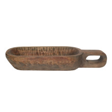 ANCIENT WOOD TAPER TRAY HANDLE