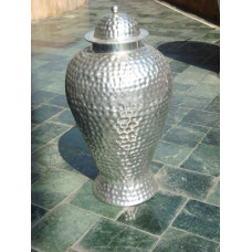 ALUMINIUM JAR LARGE HAMMERED