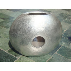 ALUMINIUM EYE VASE HAMMERED