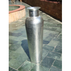 ALUMINIUM VASE SMALL HAMMERED