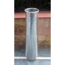 Alu tube vase big hammered