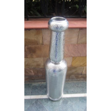 Alu bottle vase small hammered