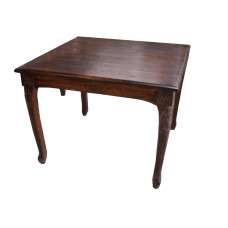 CARVED DINING TABLE PLAIN TOP DISTRESS