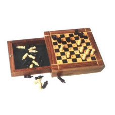 5 TRAVEL CHESS WITH DRAWER"