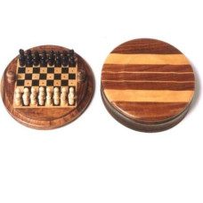 5 ROUND TRAVEL CHESS WITH LID"