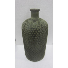 Bottle nopjes shabby green groot