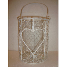 HEART ROUND WIRE LANTERN