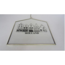 DUTCH HOUSES HOUSE GLASS PLATE