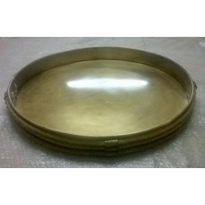 Dienblad rond gr touw burn copper