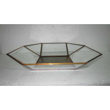 HEXA TRAY SMALL CLEAR GLASS