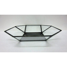 HEXA TRAY SMALL CLEAR GLASS