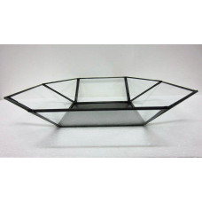 HEXA TRAY BIG CLEAR GLASS