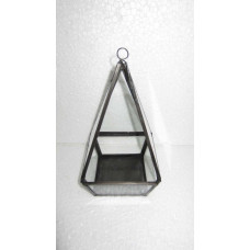 Lantern pyramid small grey clear