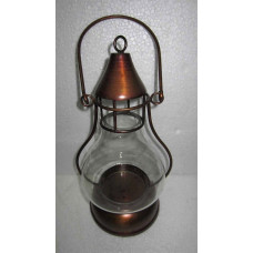 Lantern glass with roof copper clear