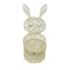 WEAVING BUNNY TLIGHT WITH GLASS