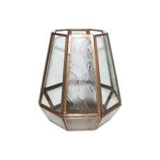 DESIGN AND PLAIN GLASS BROAD OPEN LANTERN BIG