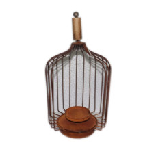 WOODEN TOP WIRE LANTERN SMALL