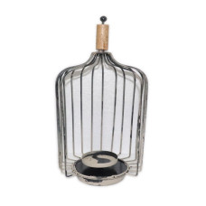 WOODEN TOP WIRE LANTERN SMALL