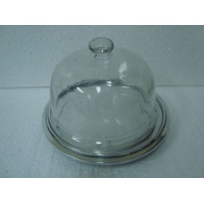 PLATE ROUND WITH GLASS MED