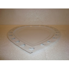 HEART SHAPE PLATE HEART CUT 32x29CM