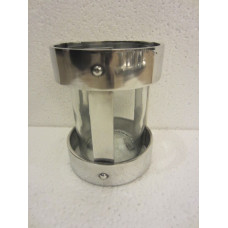 ALUMINIUM PILLAR HOLDER W GLASS SMALL